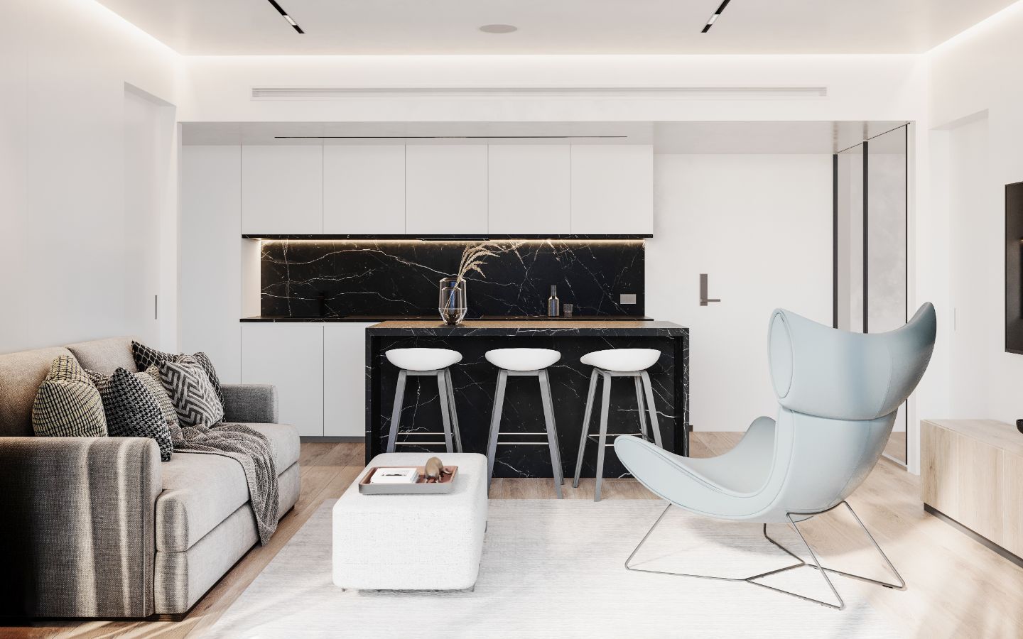 Interior view of 2 Bedroom Duplex Apartment for Sale at Essence Condo by Harmony, Rawai