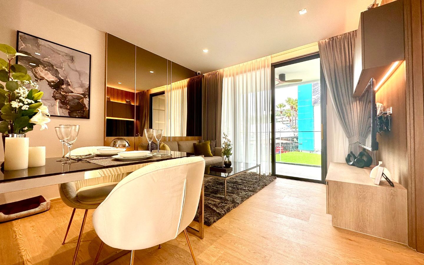 Interior view of 2 Bedroom Apartment for Sale at The Balance by the Beach Condo, Kata