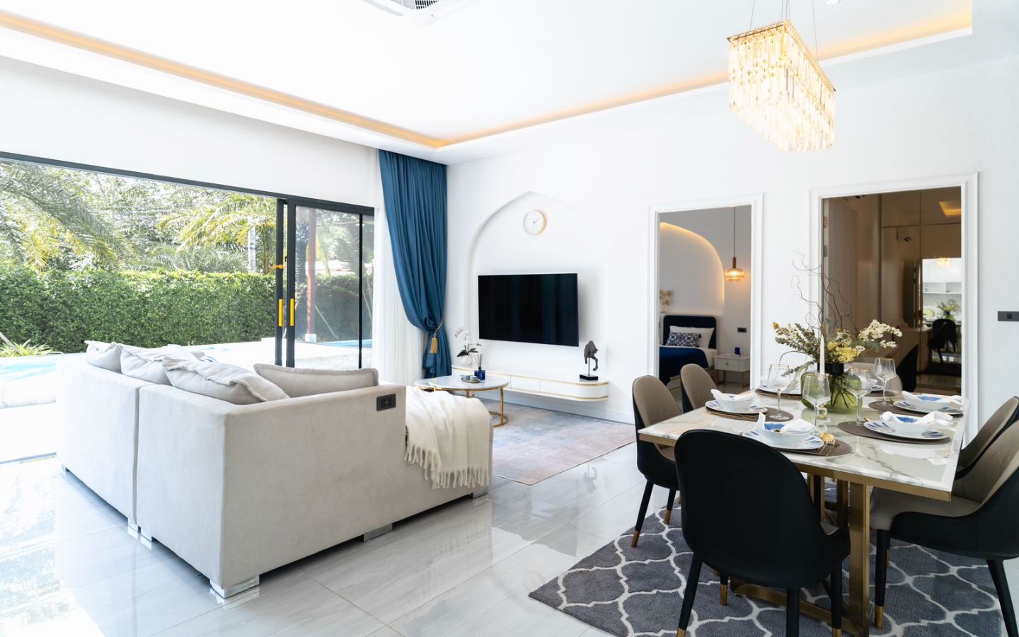 Interior view of 3 Bedroom Pool Villa for Sale at the Menara Hill Luxury Villas Phuket - From Private Owner