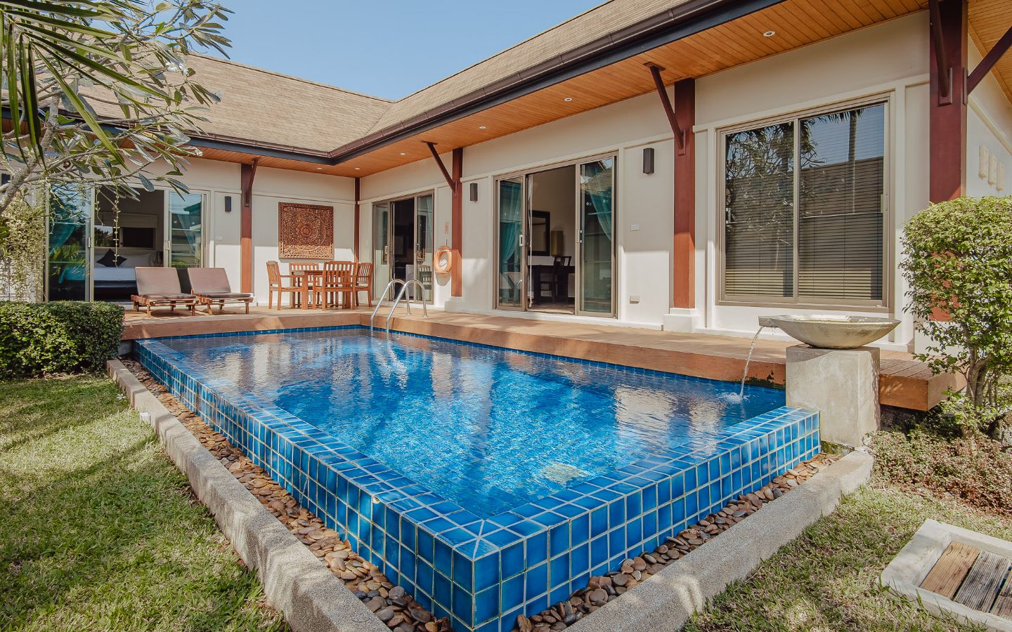 Interior view of 2 Bedroom Ready to Move in Pool Villa for Sale in Naiharn Beach