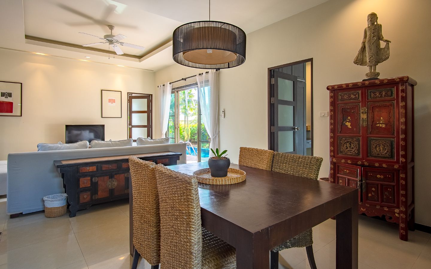 Interior view of 2 Bedroom Ready to Move in Pool Villa for Sale in Naiharn Beach