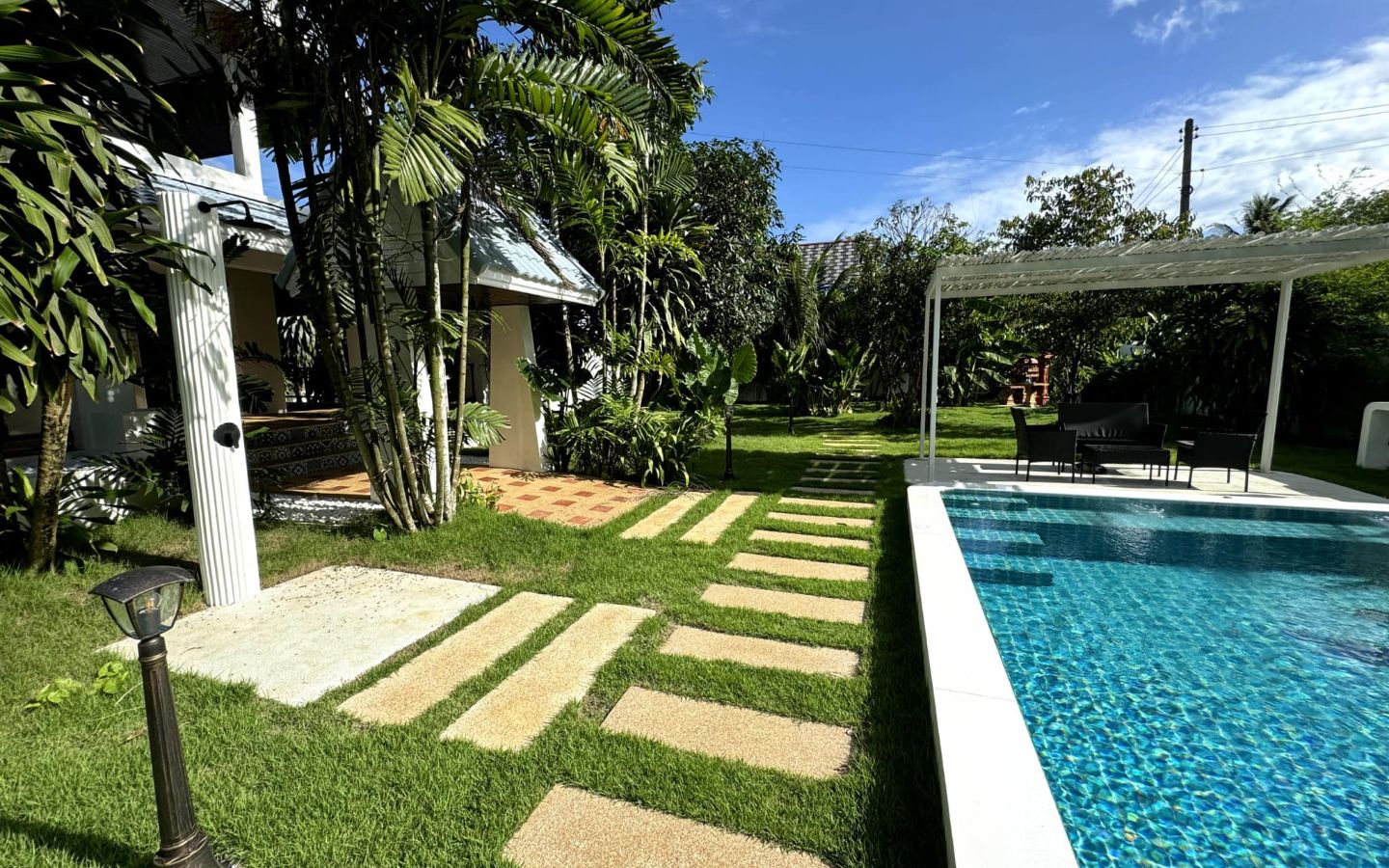 Interior view of 4 Bedroom Pool Villa on a Large Land Plot for Sale in Paklok, Phuket