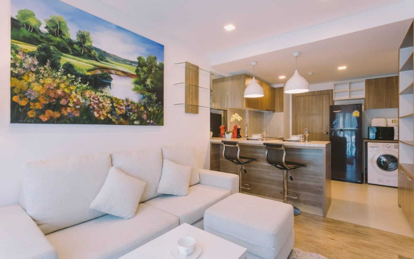 Interior view of 1 Bedroom Pool Access Resale Condo at Calypso, Naiharn Beach