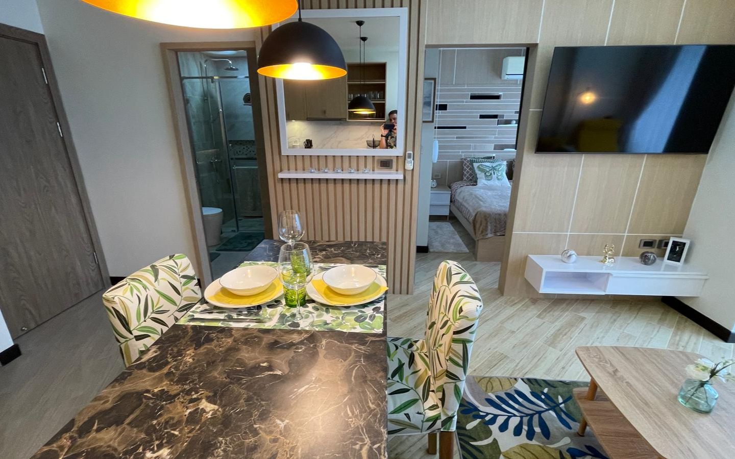 Interior view of 2 Bedroom Forest View Resale Condo at Calypso Garden Residences, Rawai