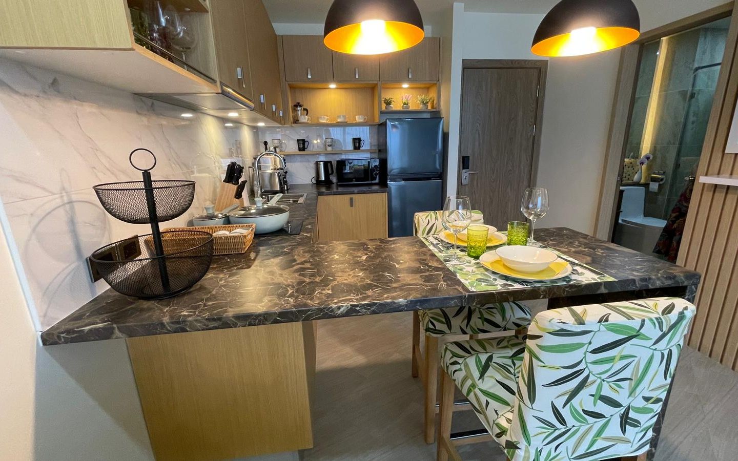 Interior view of 2 Bedroom Forest View Resale Condo at Calypso Garden Residences, Rawai