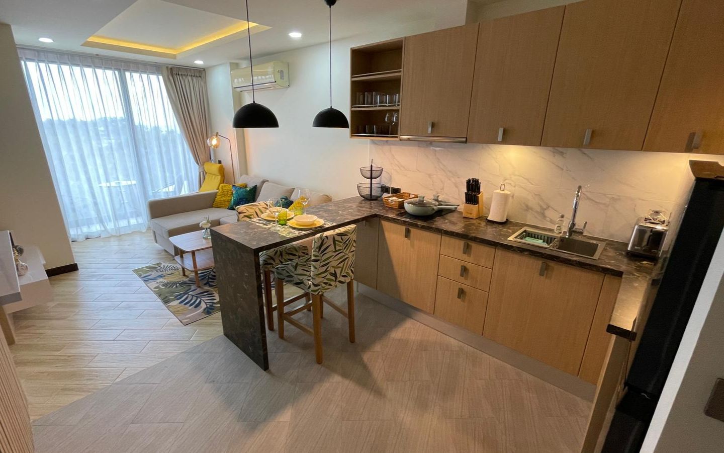 Interior view of 2 Bedroom Forest View Resale Condo at Calypso Garden Residences, Rawai