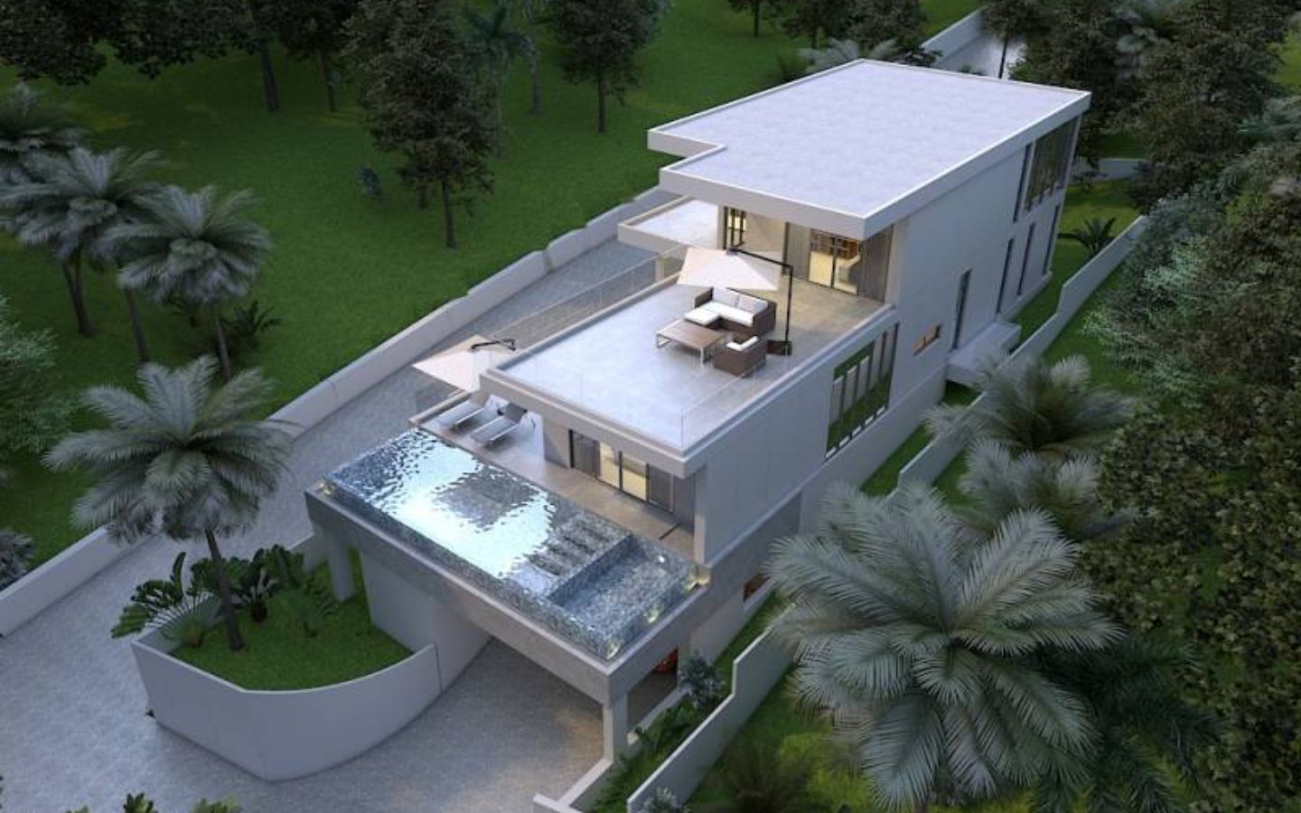 Interior view of 5 Bedroom Alisha Seaview Private Pool Villa for Sale in Koh Keaw