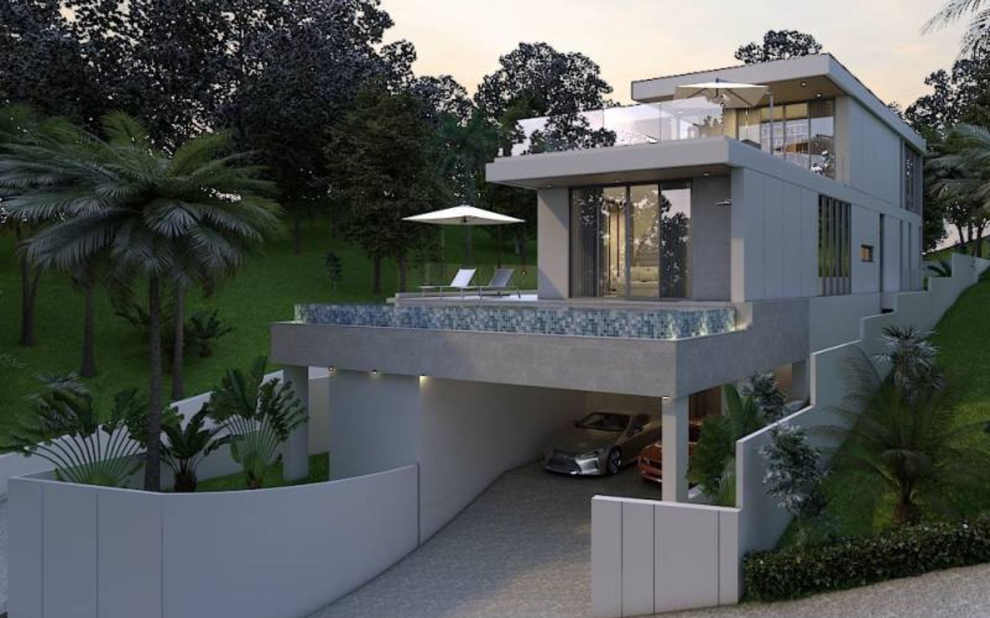 Interior view of 5 Bedroom Alisha Seaview Private Pool Villa for Sale in Koh Keaw