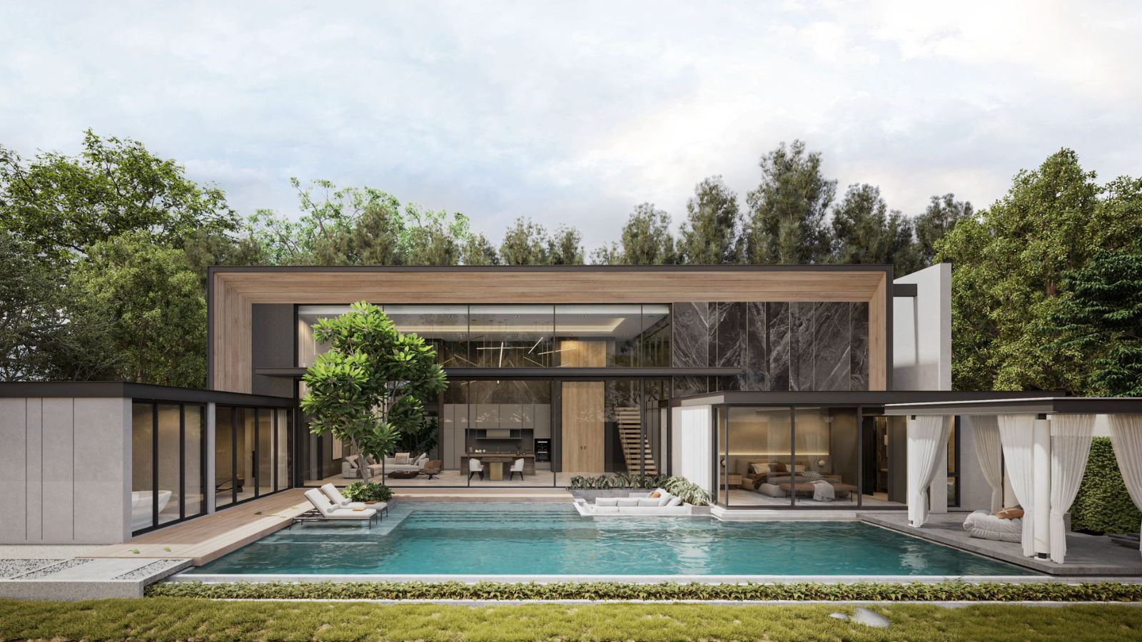 Interior view of 4 Bedroom Onyx Type B Stunning Poetry Villas Walking Distance to Bangtao Beach