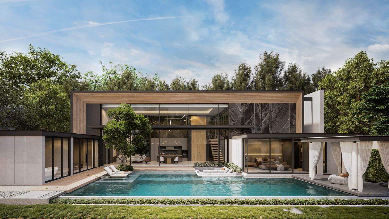 Interior view of 4 Bedroom Onyx Type B Stunning Poetry Villas Walking Distance to Bangtao Beach