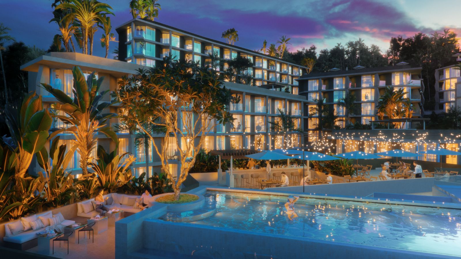 Exterior view of Sea View Studio Apartment at Phenomenon Condo Kata Beach - 7% Guaranteed Rental Returns for 5 Years