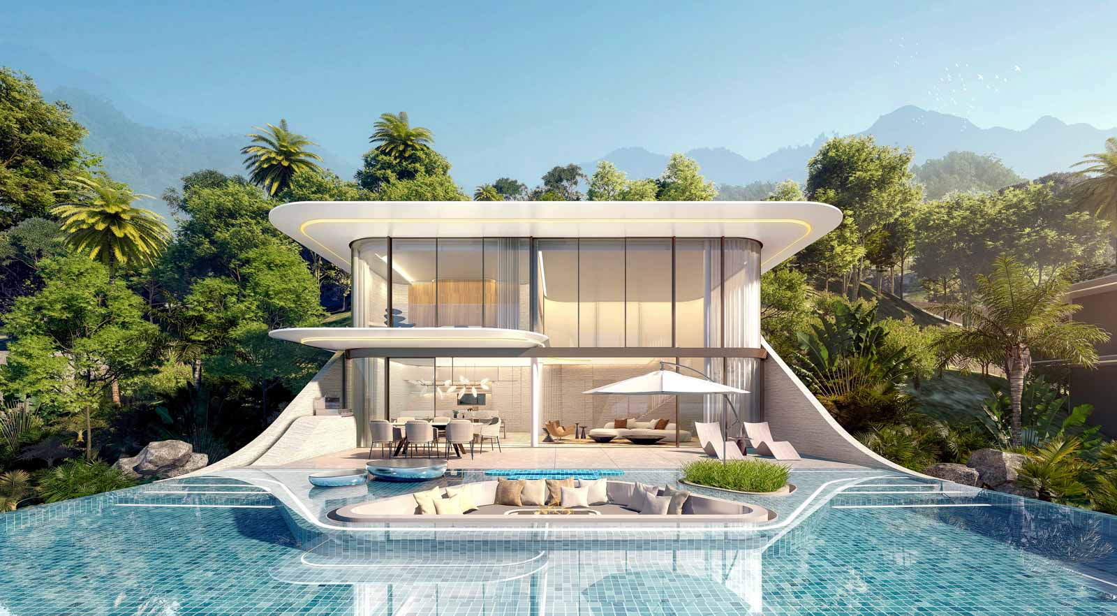 Interior view of Luxurious Ocean View 4 Bedroom Aurora Villas for Sale in Kata Beach