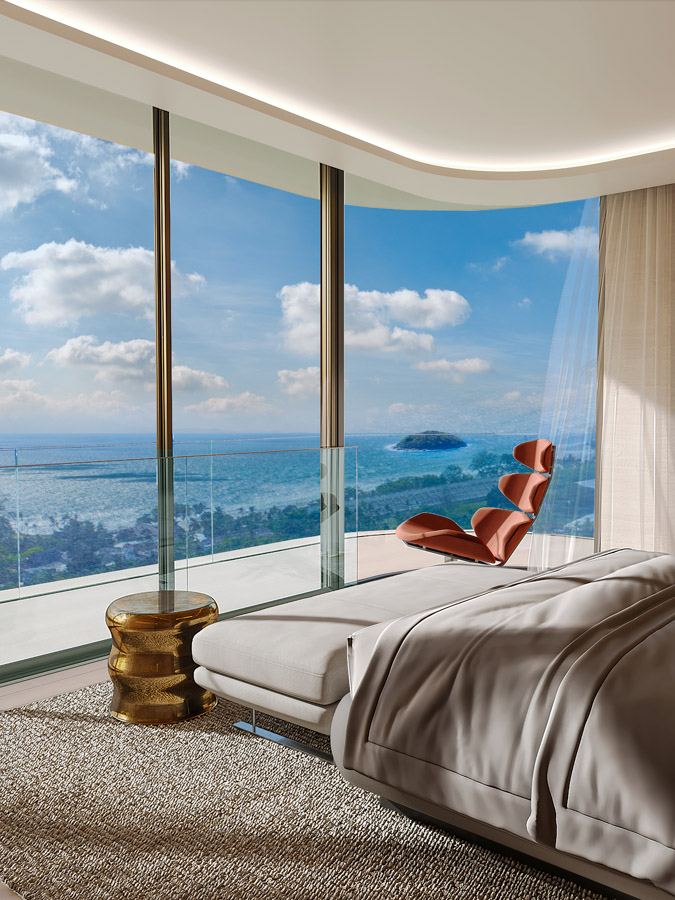 Interior view of Luxurious Ocean View 4 Bedroom Aurora Villas for Sale in Kata Beach
