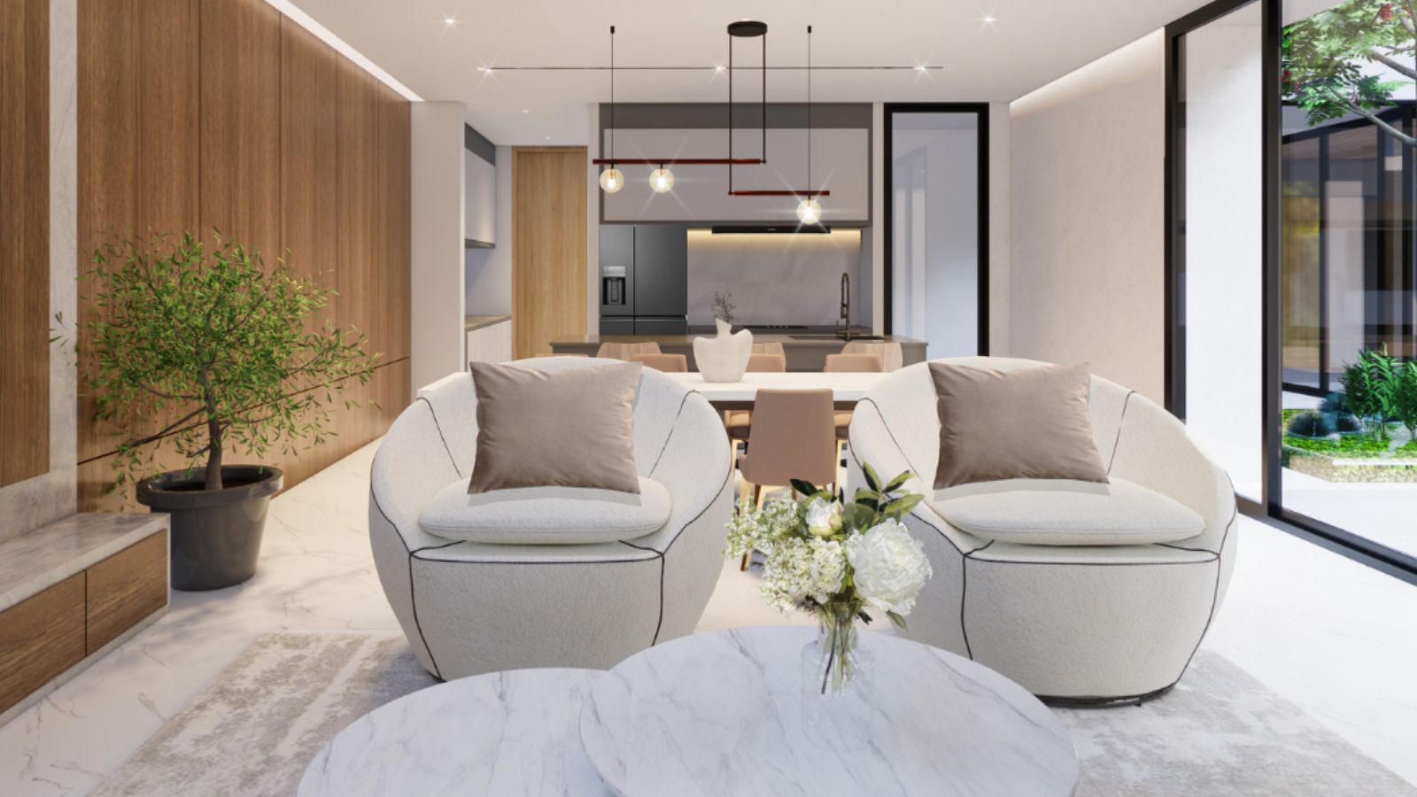 Interior view of 4 Bedroom Private Pool Villa for Sale at 8 Season, Layan