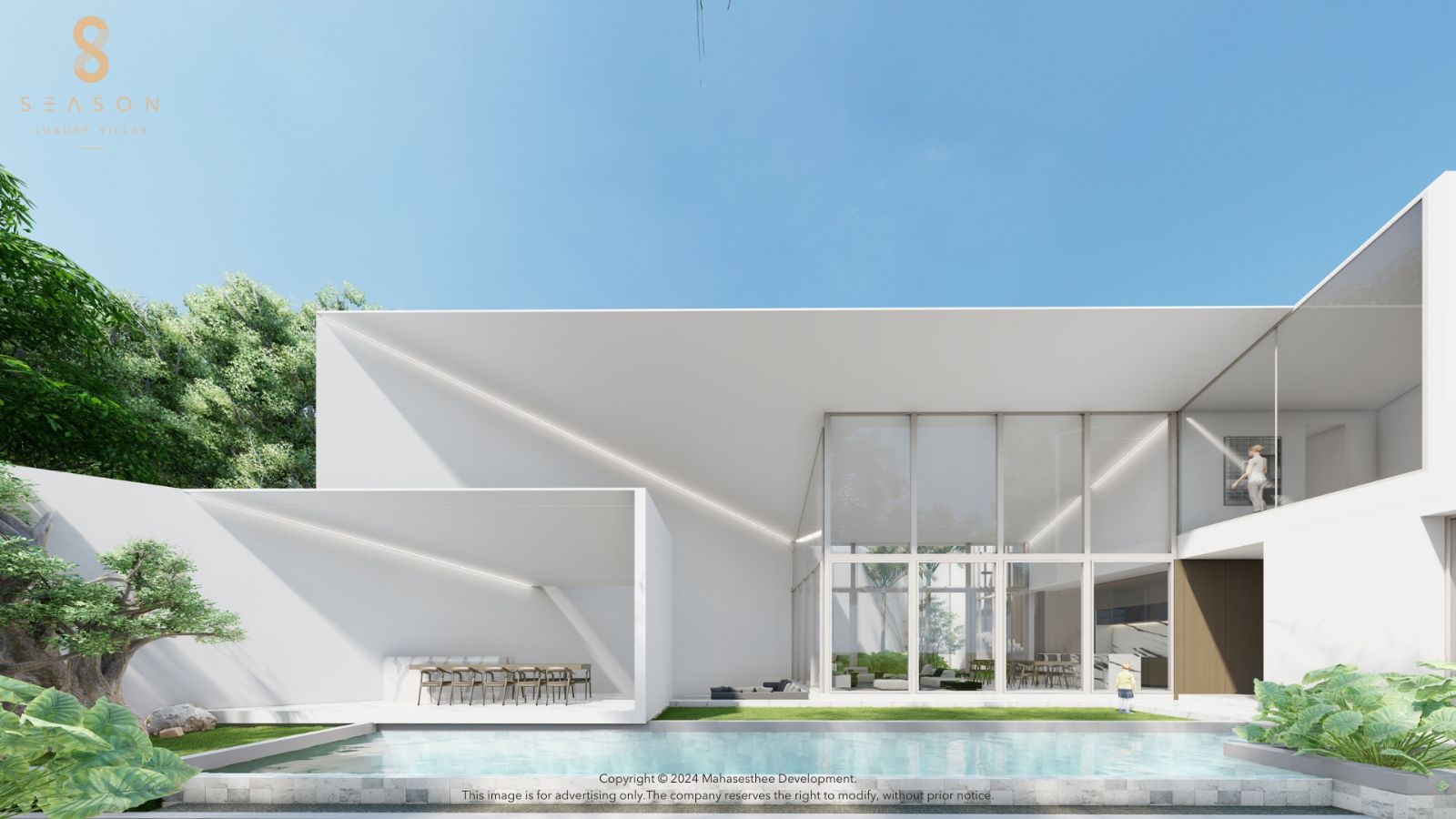 Interior view of 4 Bedroom Luxurious Stand Alone Pool Villa for Sale on Pasak 8