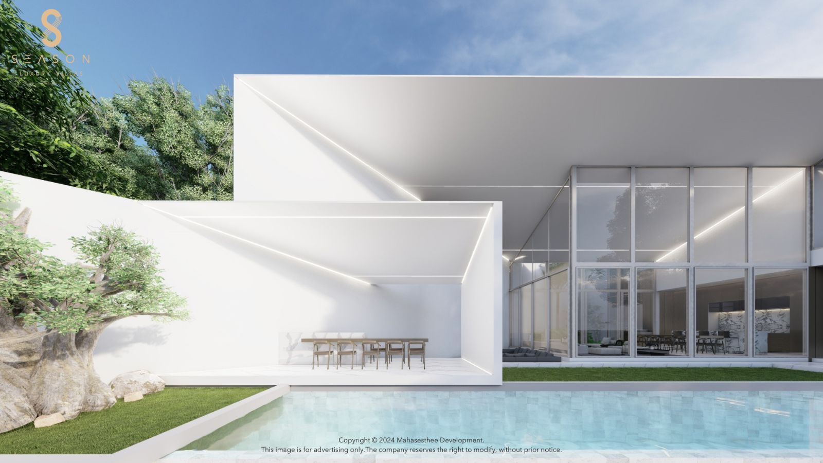 Interior view of 4 Bedroom Luxurious Stand Alone Pool Villa for Sale on Pasak 8