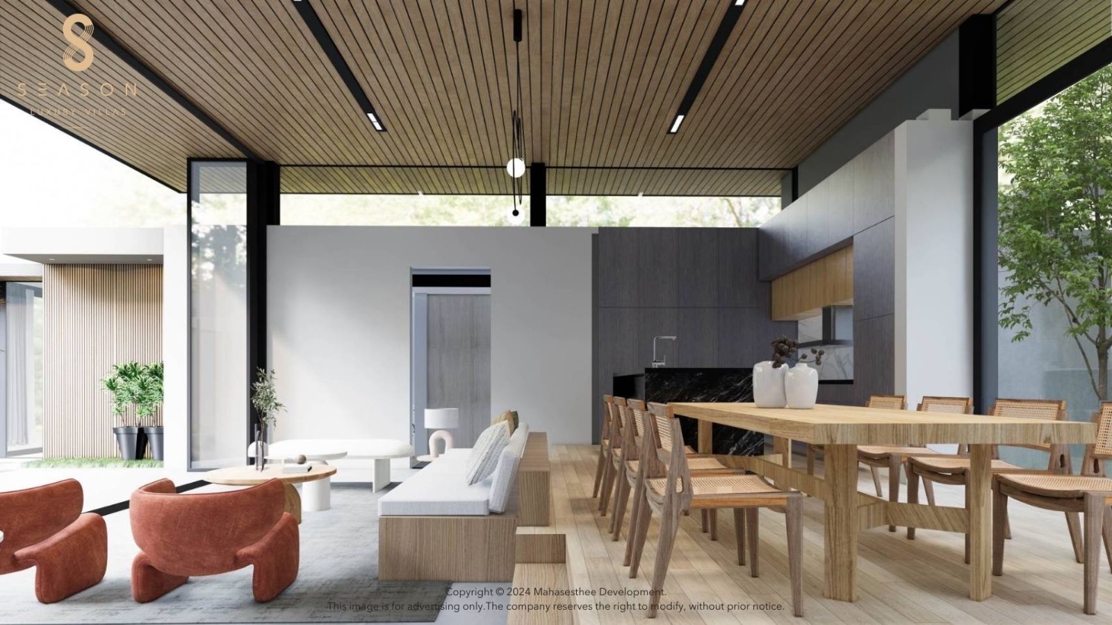 Interior view of 3 Bedroom Luxurious Stand Alone Autumn Villa by 8 Season Villas