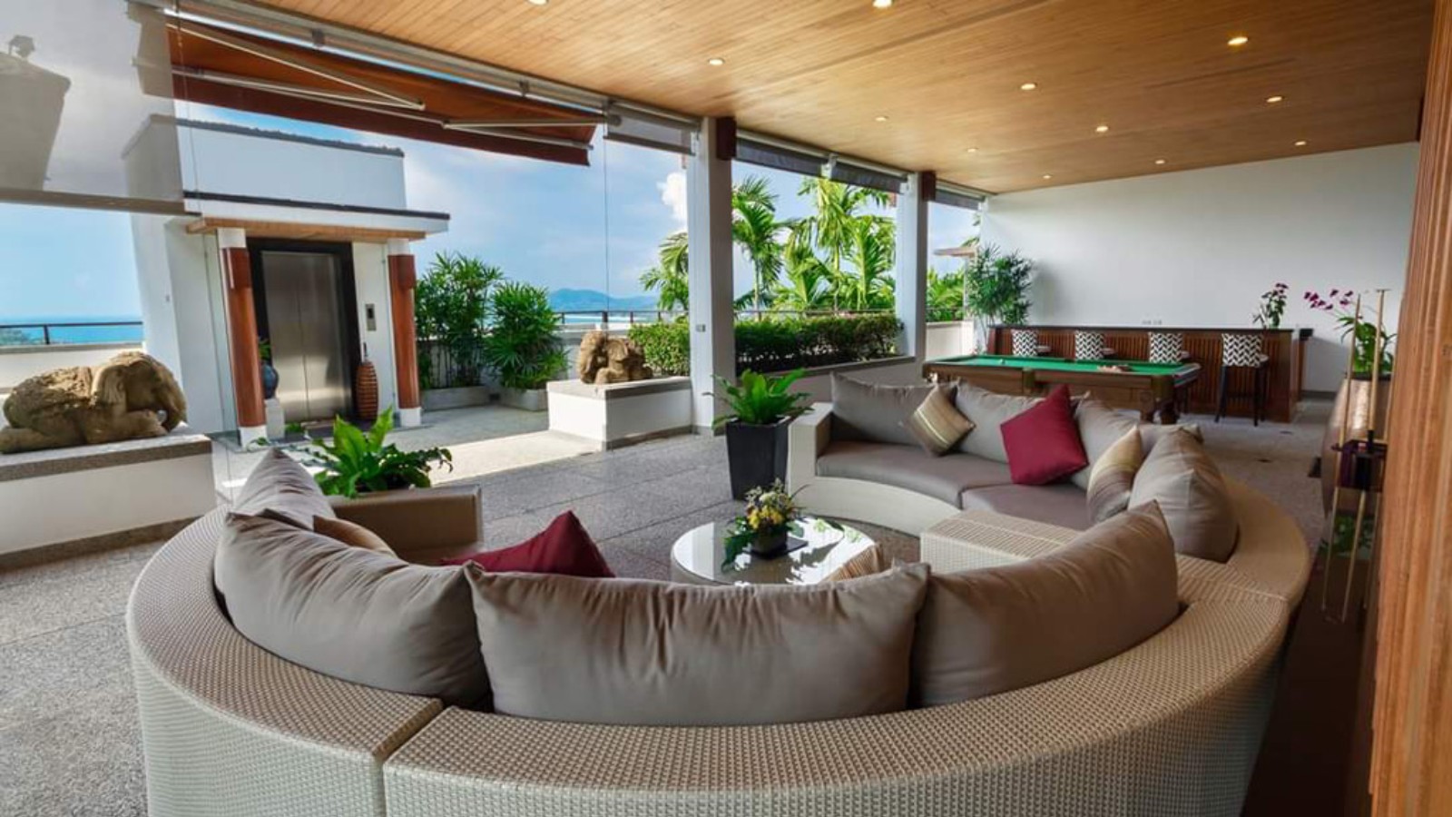 Interior view of 5 Bedroom Ocean View Super Villa Yang Som for Sale in Surin Beach