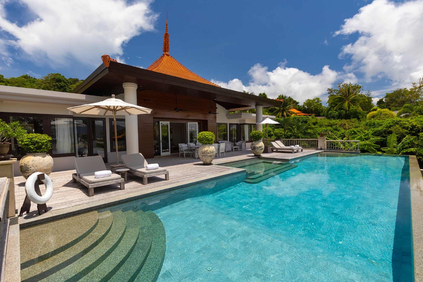 Interior view of Panoramic Sea View 3 Bedroom Luxury Villa at Trisara, Phuket
