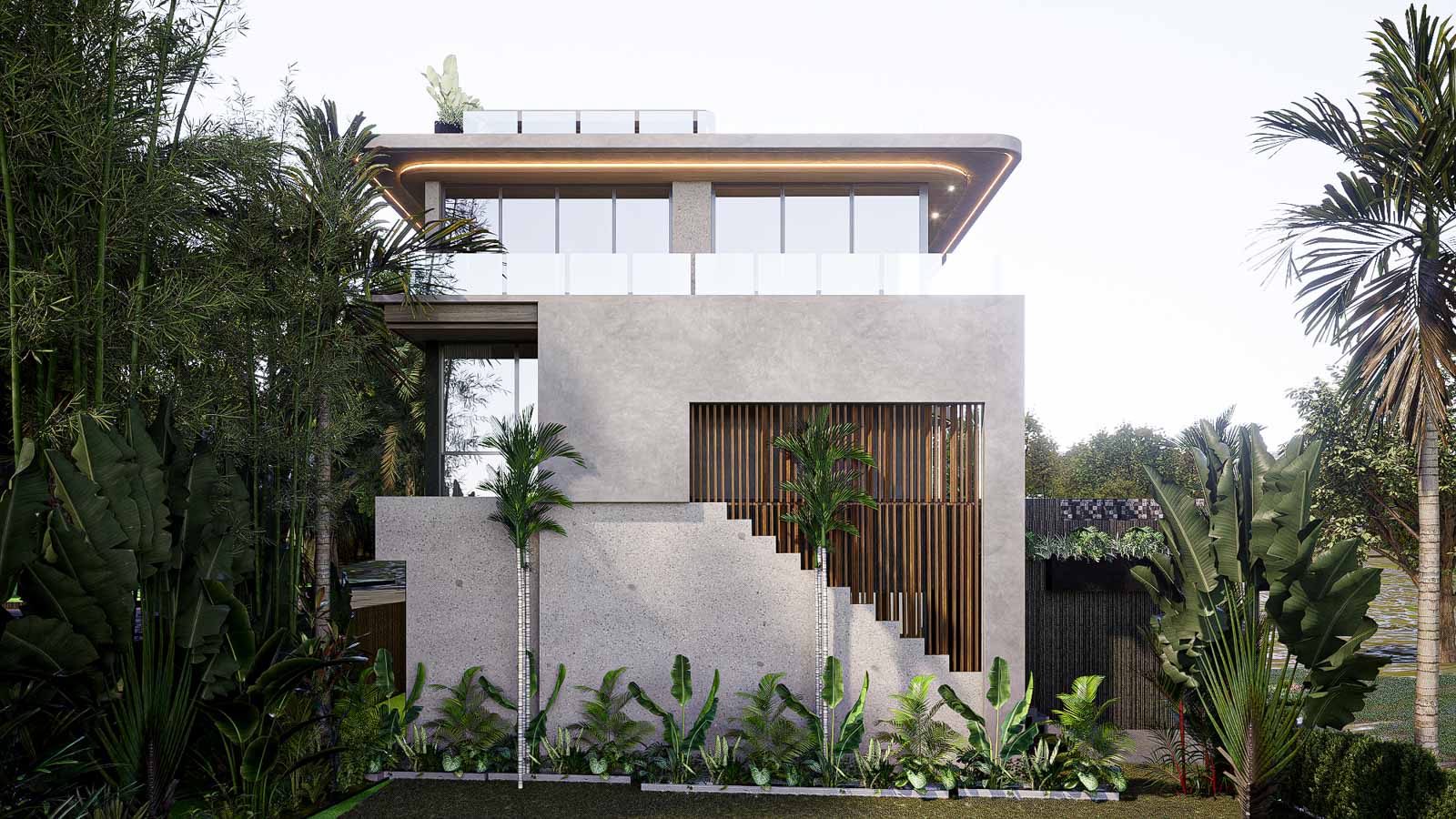 Exterior view of 4-Bedroom Panoramic Sea View Villa on Koh Siray Island, Phuket - Primex Type A