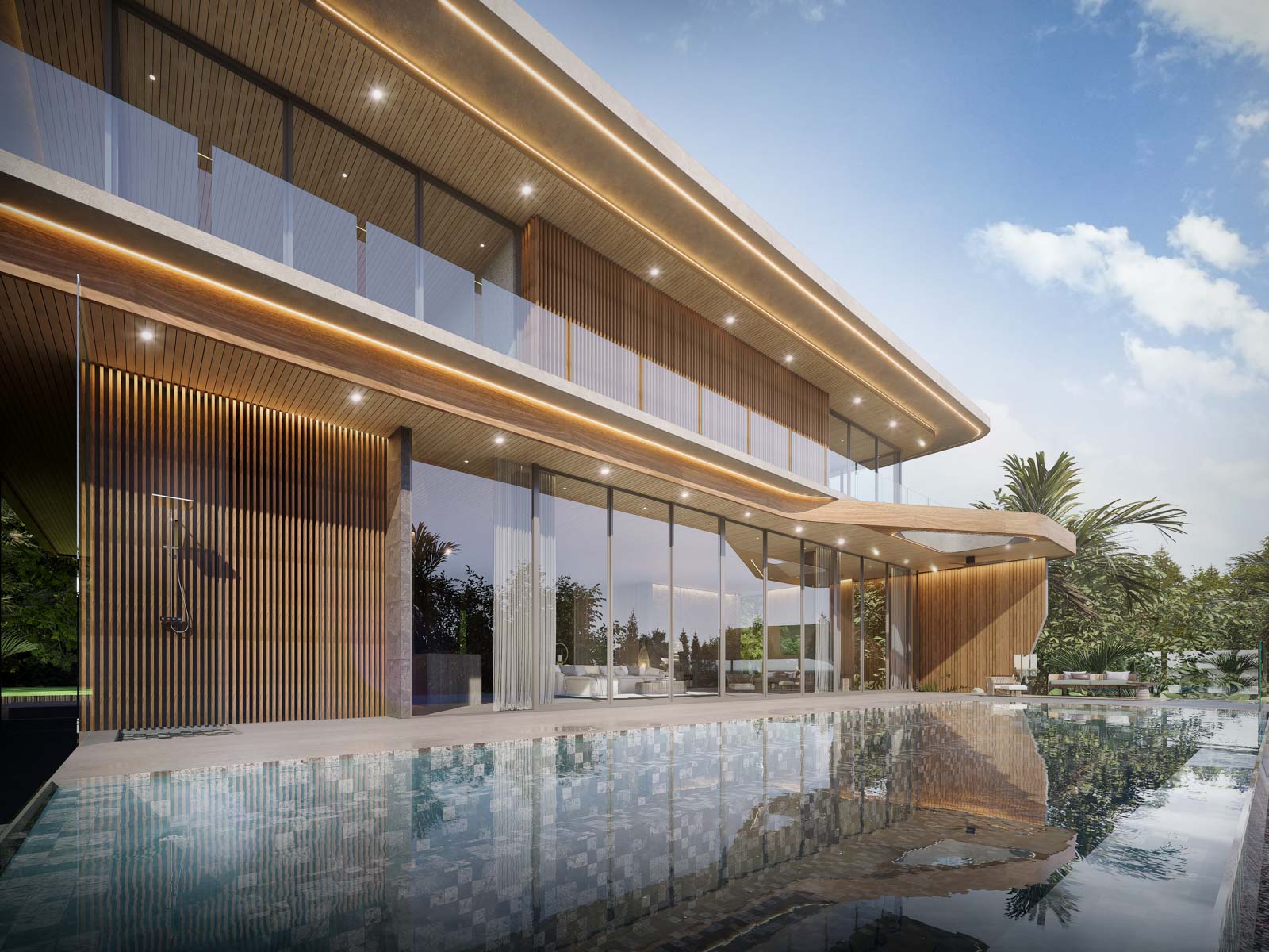 Exterior view of 4-Bedroom Panoramic Sea View Villa on Koh Siray Island, Phuket - Primex Type A