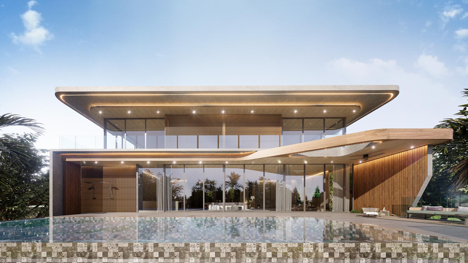 Exterior view of 4-Bedroom Panoramic Sea View Villa on Koh Siray Island, Phuket - Primex Type A