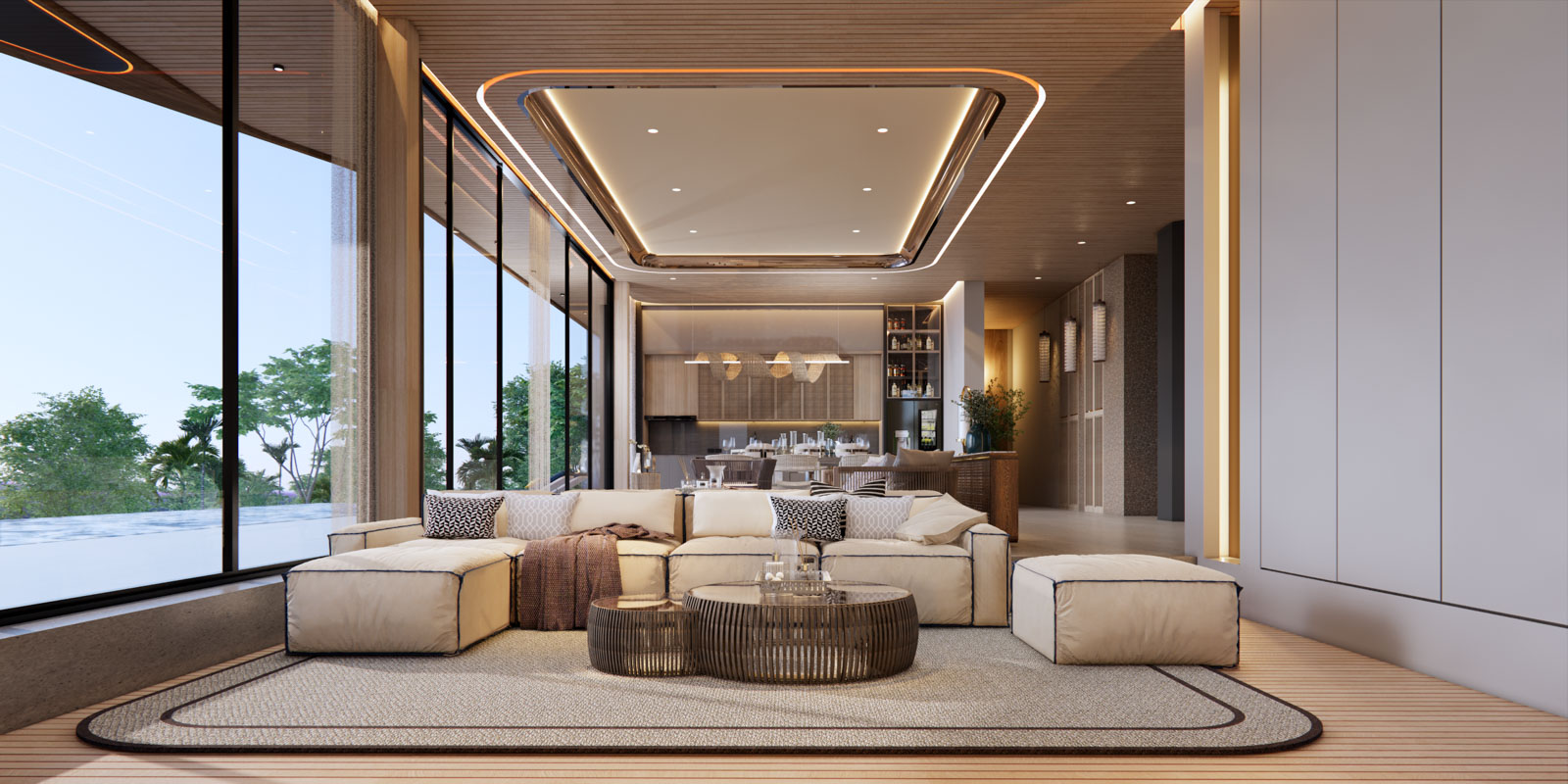 Interior view of 4-Bedroom Panoramic Sea View Villa on Koh Siray Island, Phuket - Primex Type A