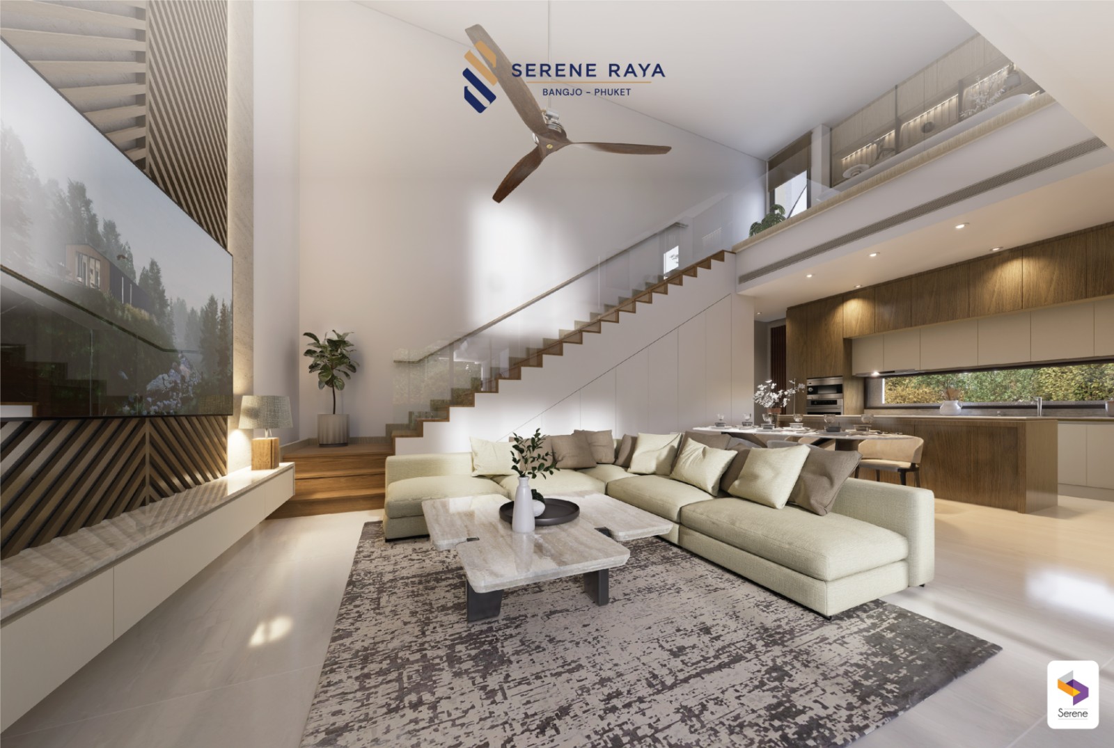 Interior view of Serene Raya Bangjo - 3 Bedroom Contemporary Thai Style Luxury Villas