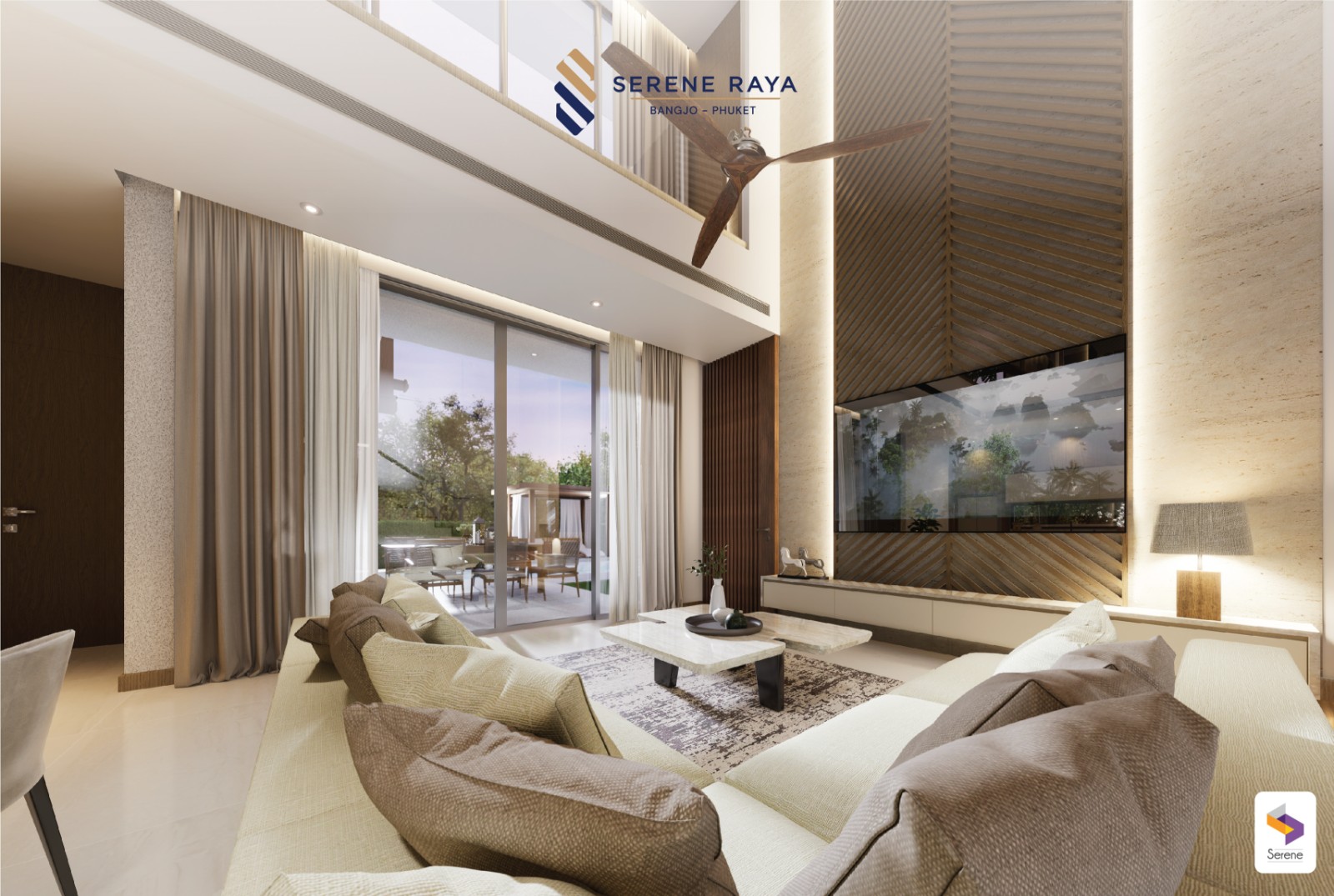 Interior view of Serene Raya Bangjo - 3 Bedroom Contemporary Thai Style Luxury Villas