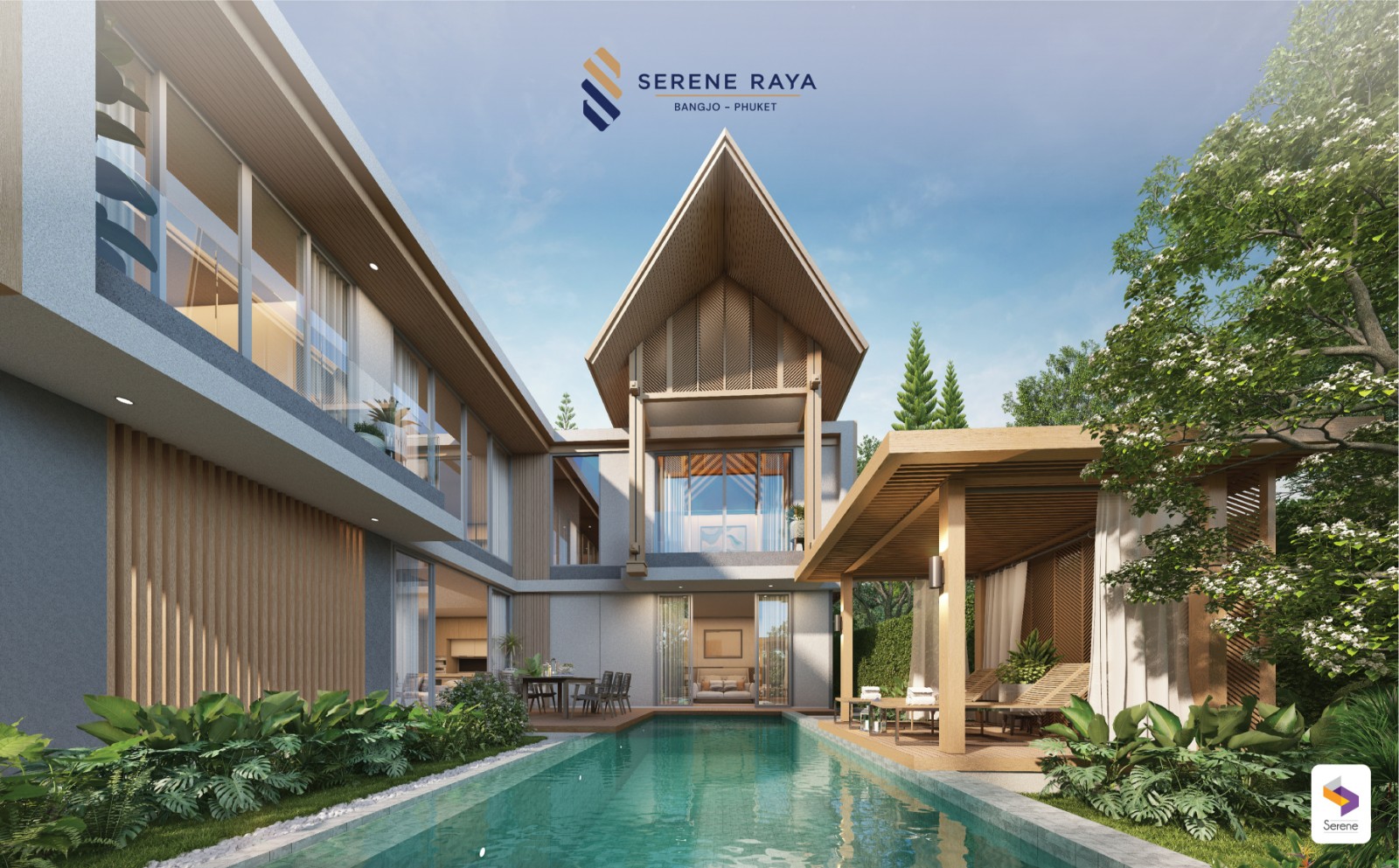 Interior view of Serene Raya Bangjo - 3 Bedroom Contemporary Thai Style Luxury Villas