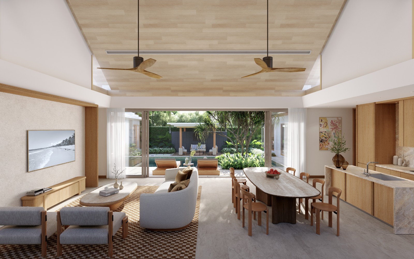 Interior view of 3 Bedroom Private Pool Villa at The Tales Bangjo – Chapter One