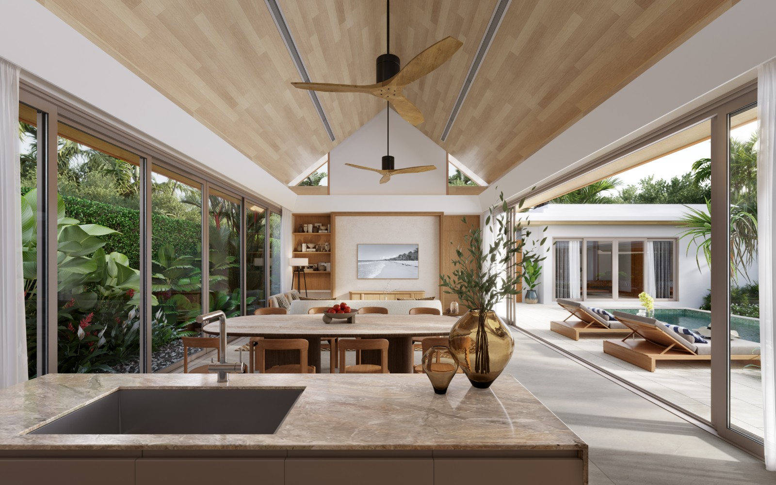 Interior view of 3 Bedroom Private Pool Villa at The Tales Bangjo – Chapter Three