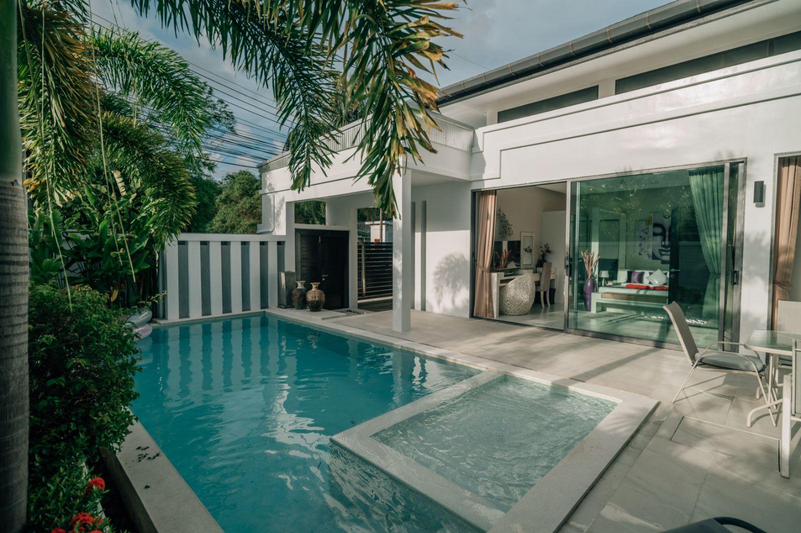 Interior view of Modern 2 Bedroom Balinese-style Villa for Sale in Sai Yuan, Naiharn/Rawai