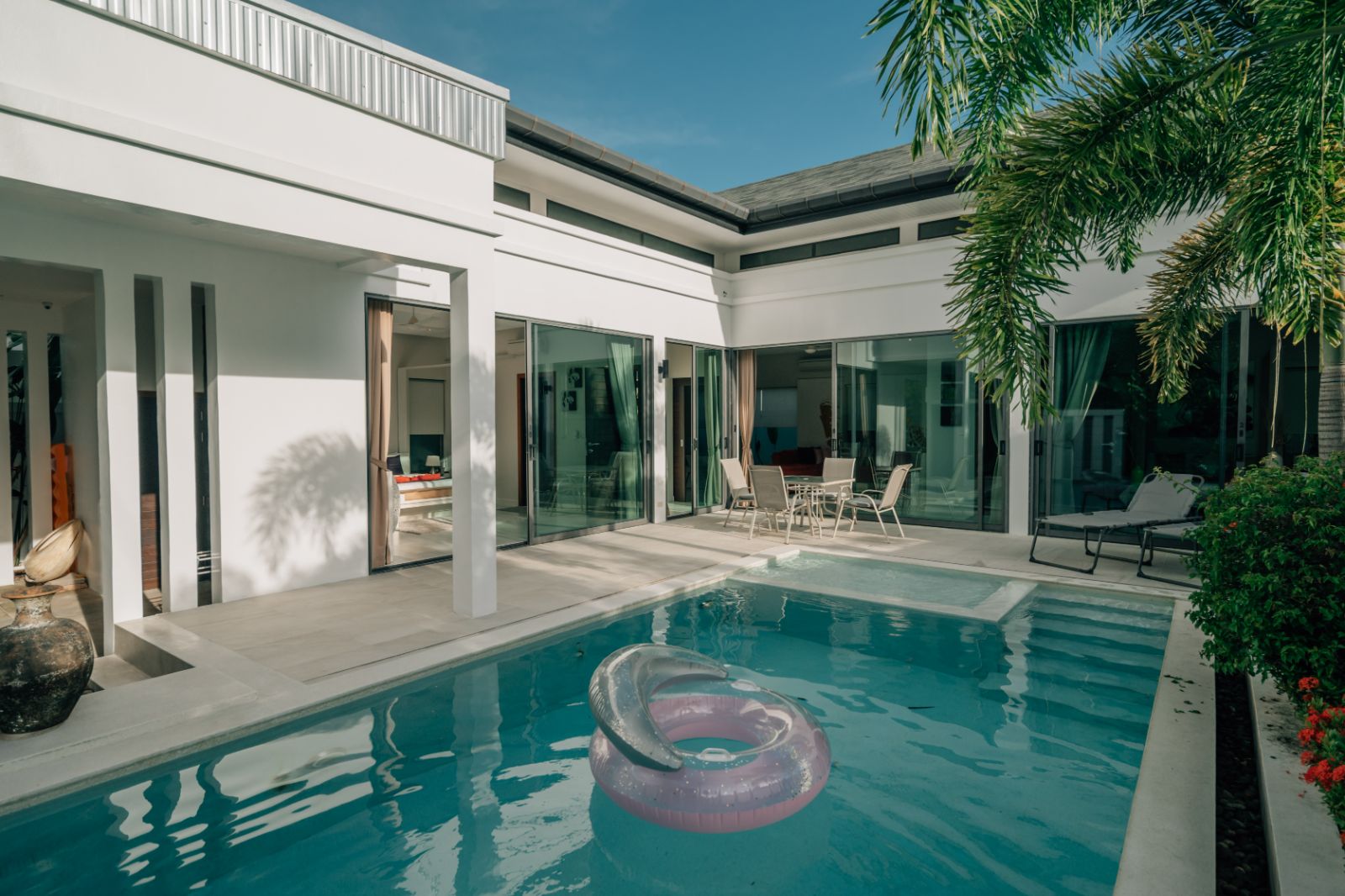 Interior view of Modern 2 Bedroom Balinese-style Villa for Sale in Sai Yuan, Naiharn/Rawai