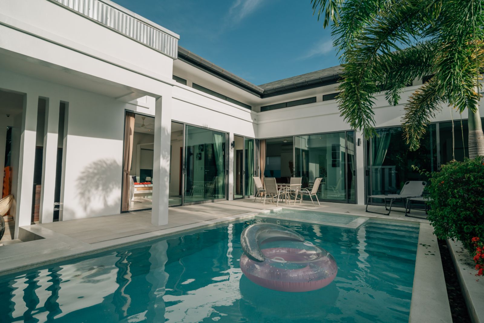 Interior view of Modern 2 Bedroom Balinese-style Villa for Sale in Sai Yuan, Naiharn/Rawai