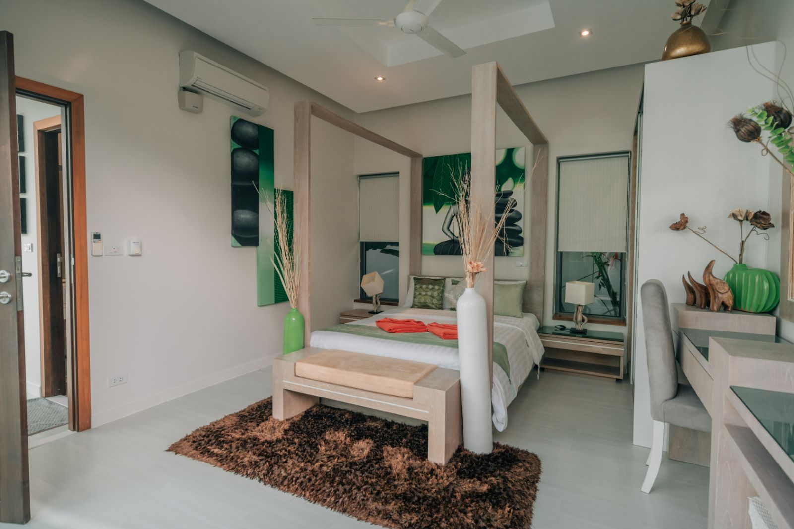 Interior view of Modern 2 Bedroom Balinese-style Villa for Sale in Sai Yuan, Naiharn/Rawai