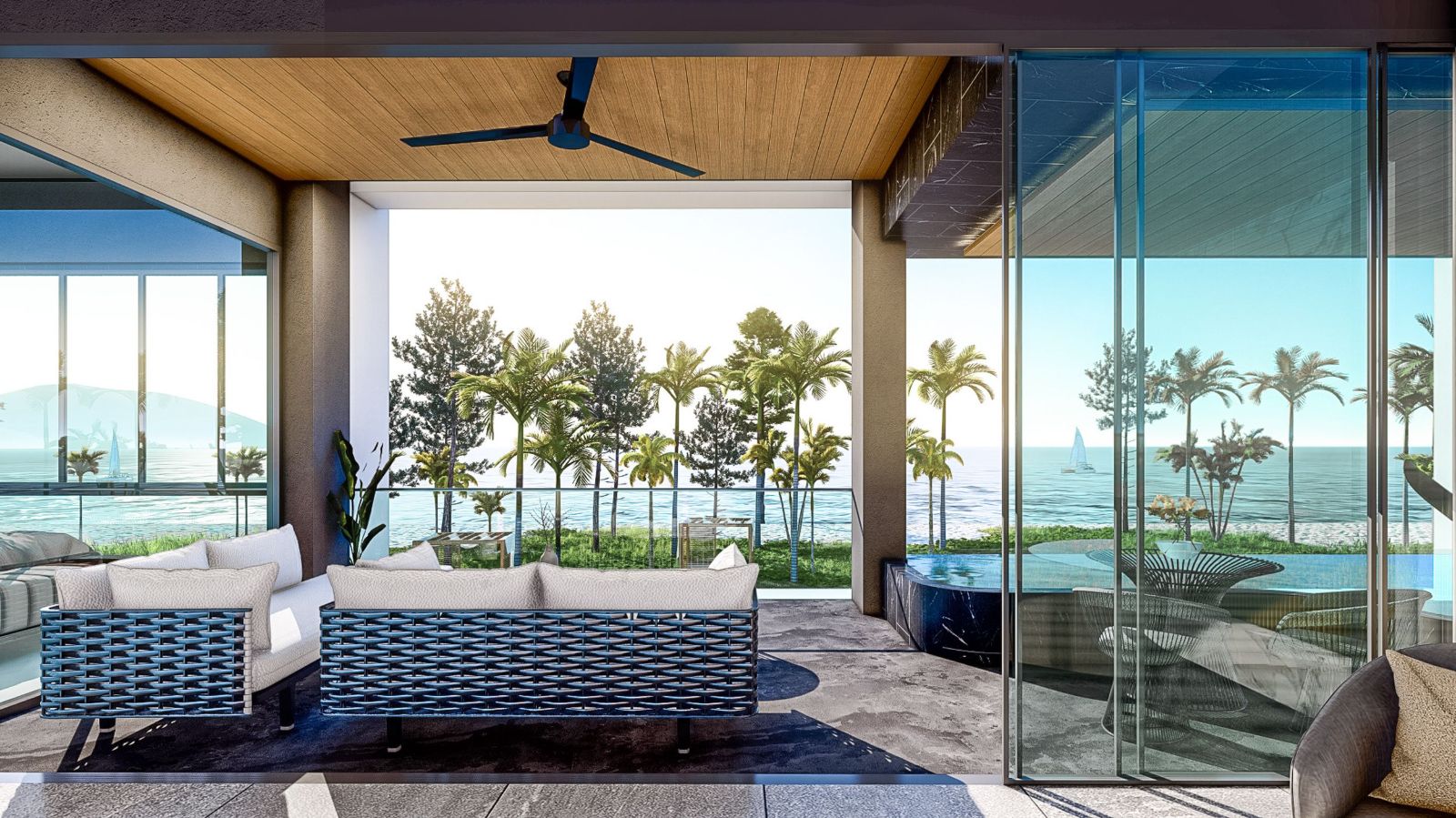 Interior view of 2 Bedroom Absolute Beachfront Sea View Apartment for Sale at Maviston Mai Khao - 13% ROI!