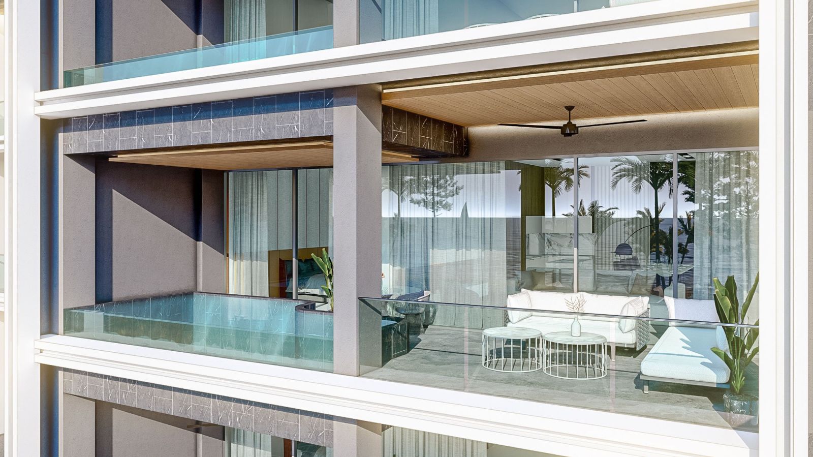 Interior view of 3 Bedroom Beachfront Sea View Condo for Sale at Maviston Mai Khao - 13% ROI!