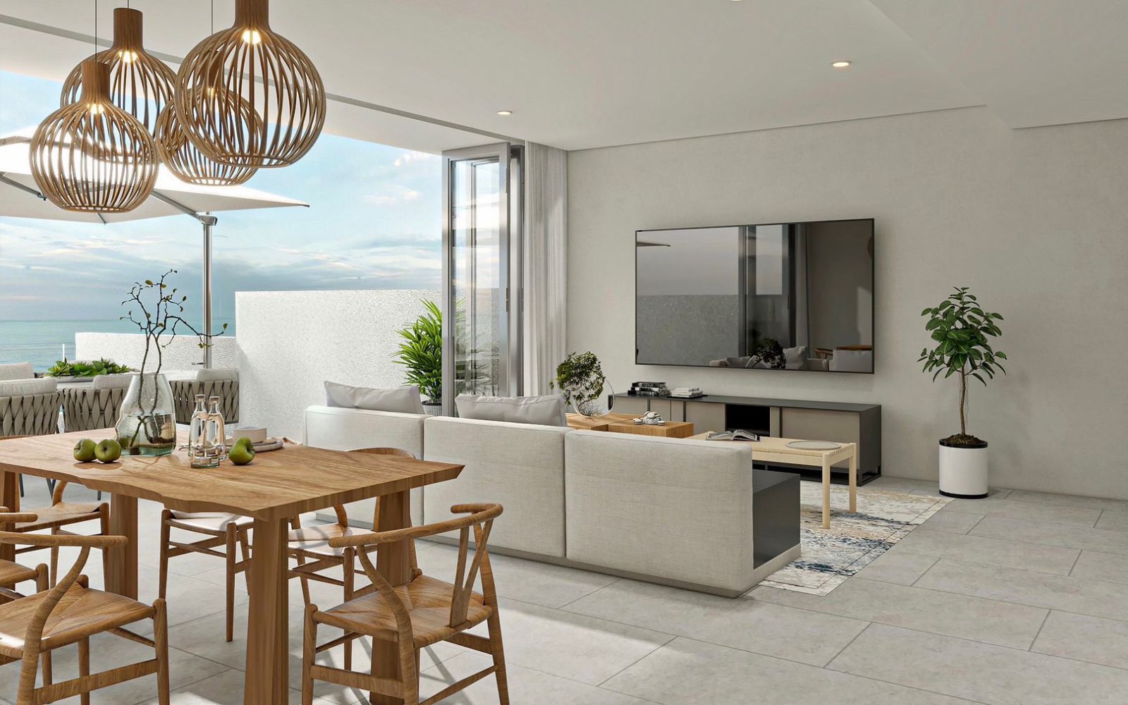 Interior view of 2 Bedroom Sea View Apartment for Sale at Bluepoint Condominium, Patong