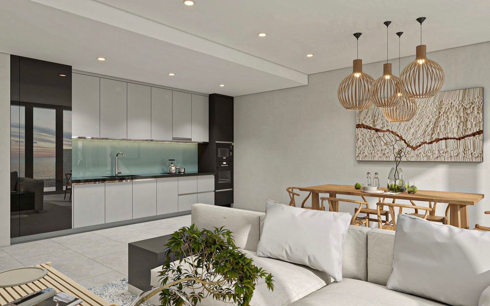Interior view of 2 Bedroom Sea View Apartment for Sale at Bluepoint Condominium, Patong
