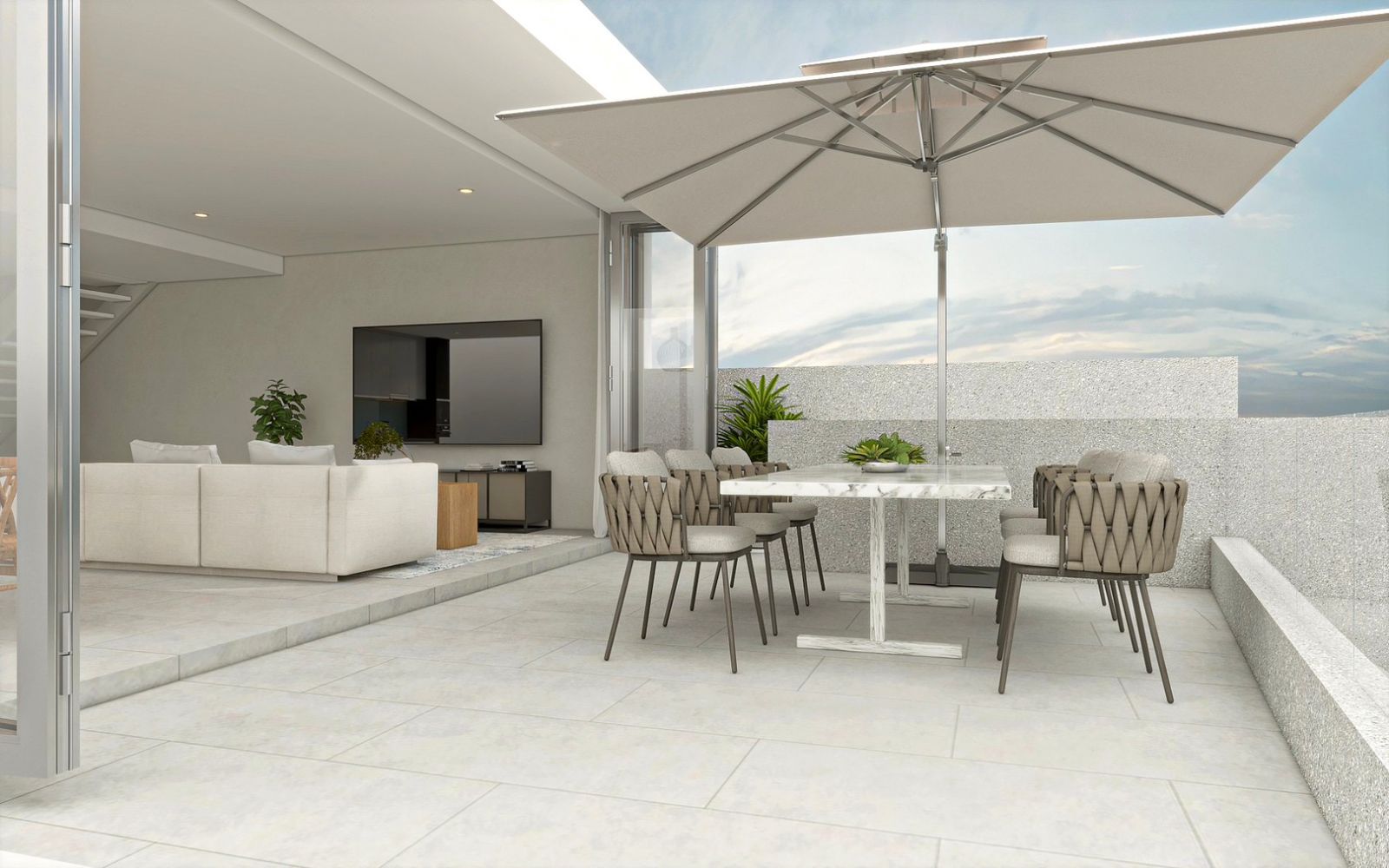 Interior view of 2 Bedroom Sea View Apartment for Sale at Bluepoint Condo, Patong - Unit 103