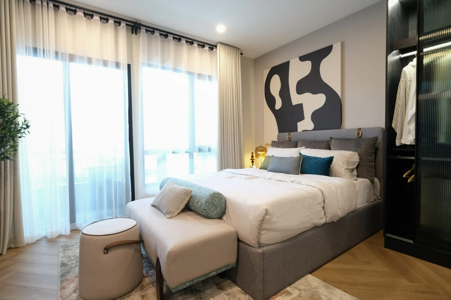 Interior view of Larger 1 Bedroom Condo for Sale at The Title Modeva - Bangtao Beach