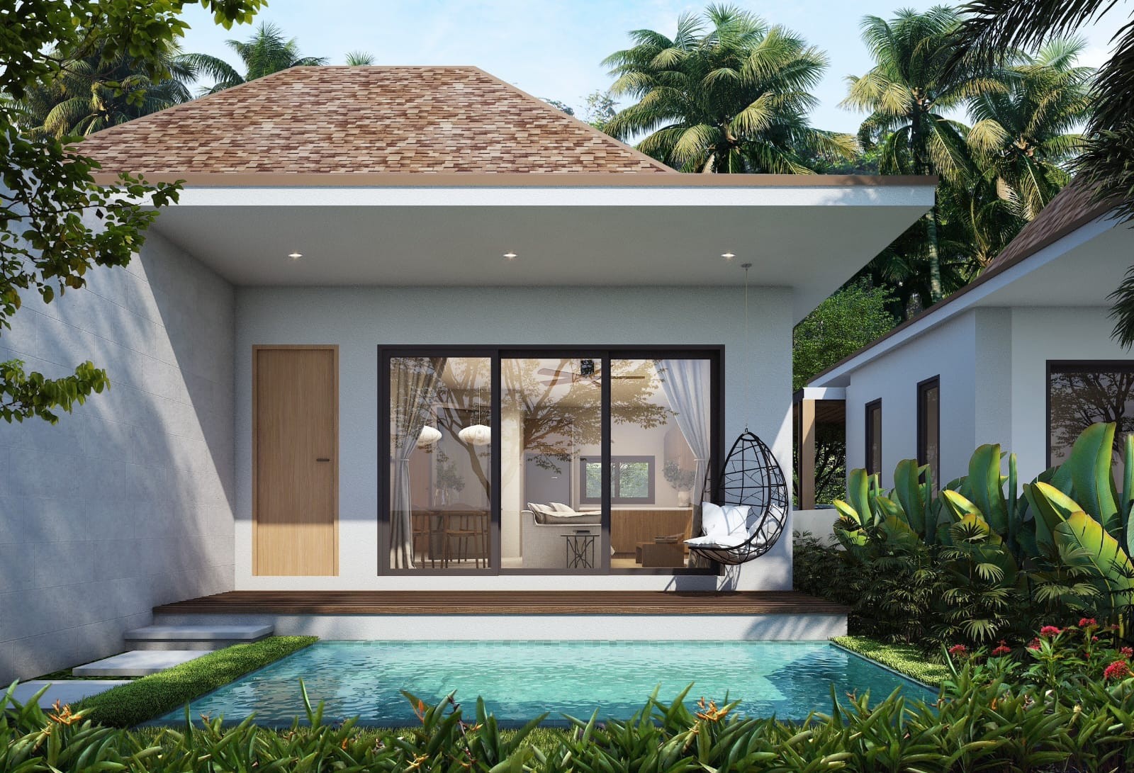 Interior view of 3 Bedroom Pool Villa for Sale at Verdi Villas in Thalang - Medina