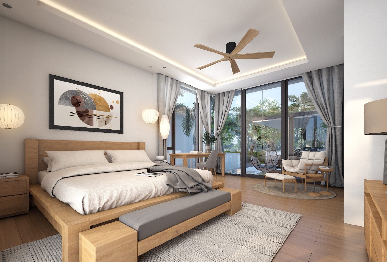 Interior view of 3 Bedroom Pool Villa for Sale at Verdi Villas in Thalang - Medina