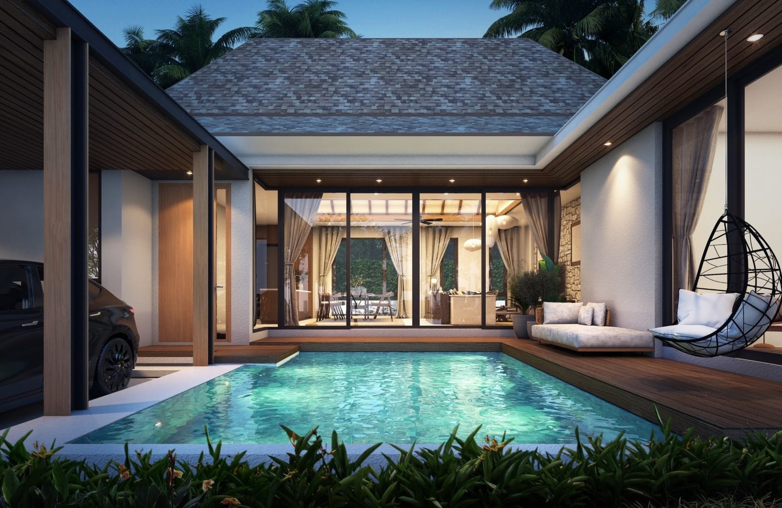 Interior view of 3 Bedroom Pool Villa for Sale at Verdi Villas in Thalang - Medina