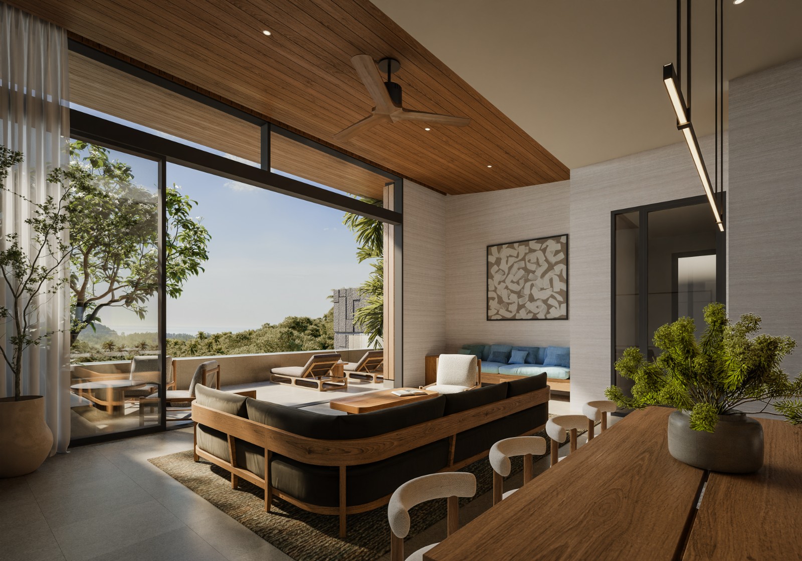 Interior view of 3 Bedroom Stunning Pool Villas at Pavara Vhana, Layan Beach - Type E