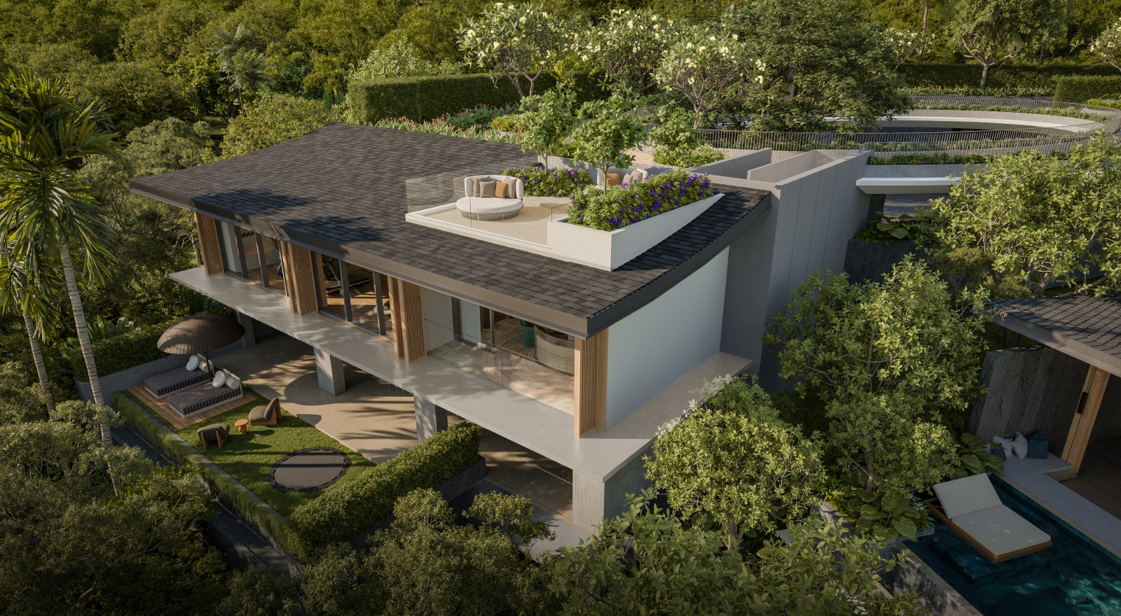Interior view of 5 Bedroom Ultra Luxurious Ocean View Villas at Pavara Vhana, Layan Beach - Type A