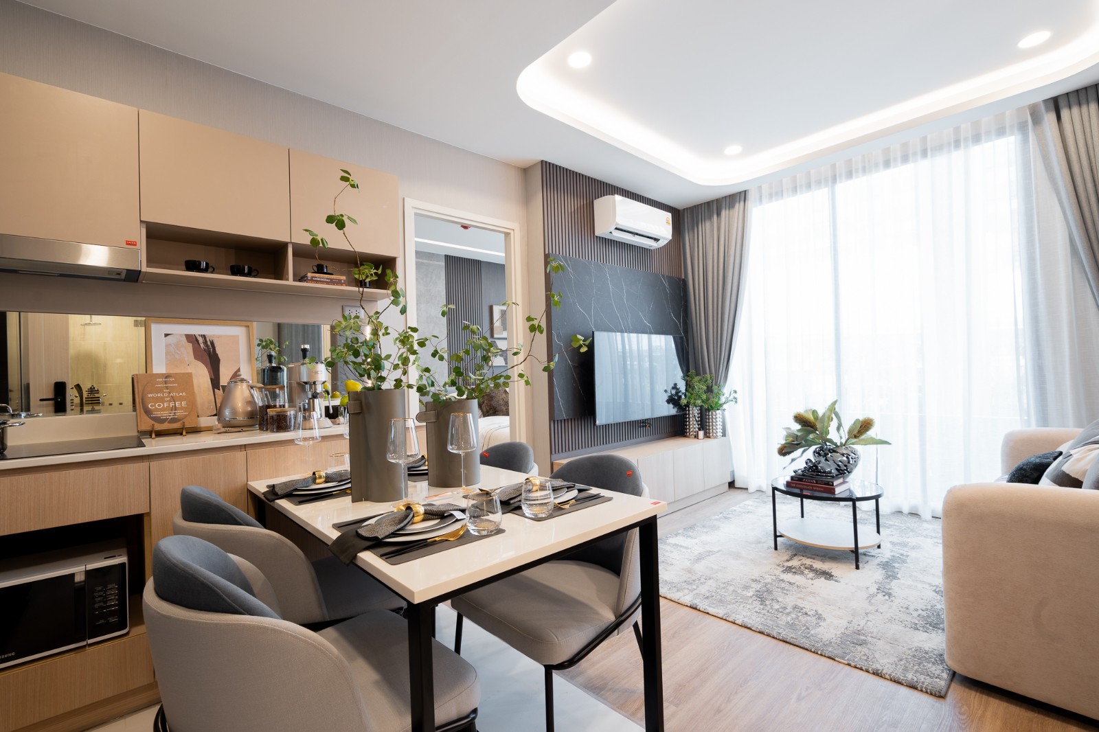 Interior view of Larger 2 Bedroom Condo for Sale at Arise Vibe - Pet-friendly Cherngtalay Condo