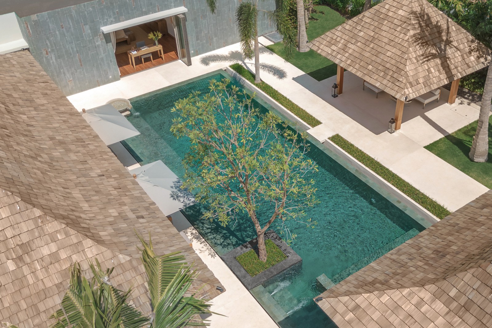 Interior view of 4 Bedroom Private Pool Villa with Large Land Plot for Sale at Anchan Burgundy