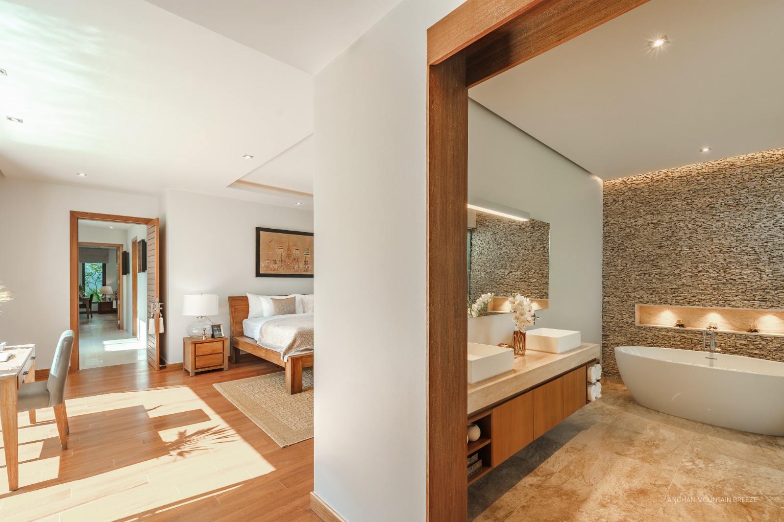 Interior view of 4 Bedroom Private Pool Villa with Large Land Plot for Sale at Anchan Burgundy